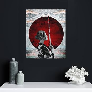 「屋」brand 「美肌や！」日本伝統絵画 インテリア A4サイズ Amazon.co.jp: 絵画 日本人女性の横顔アート絵画インテリア 絵画